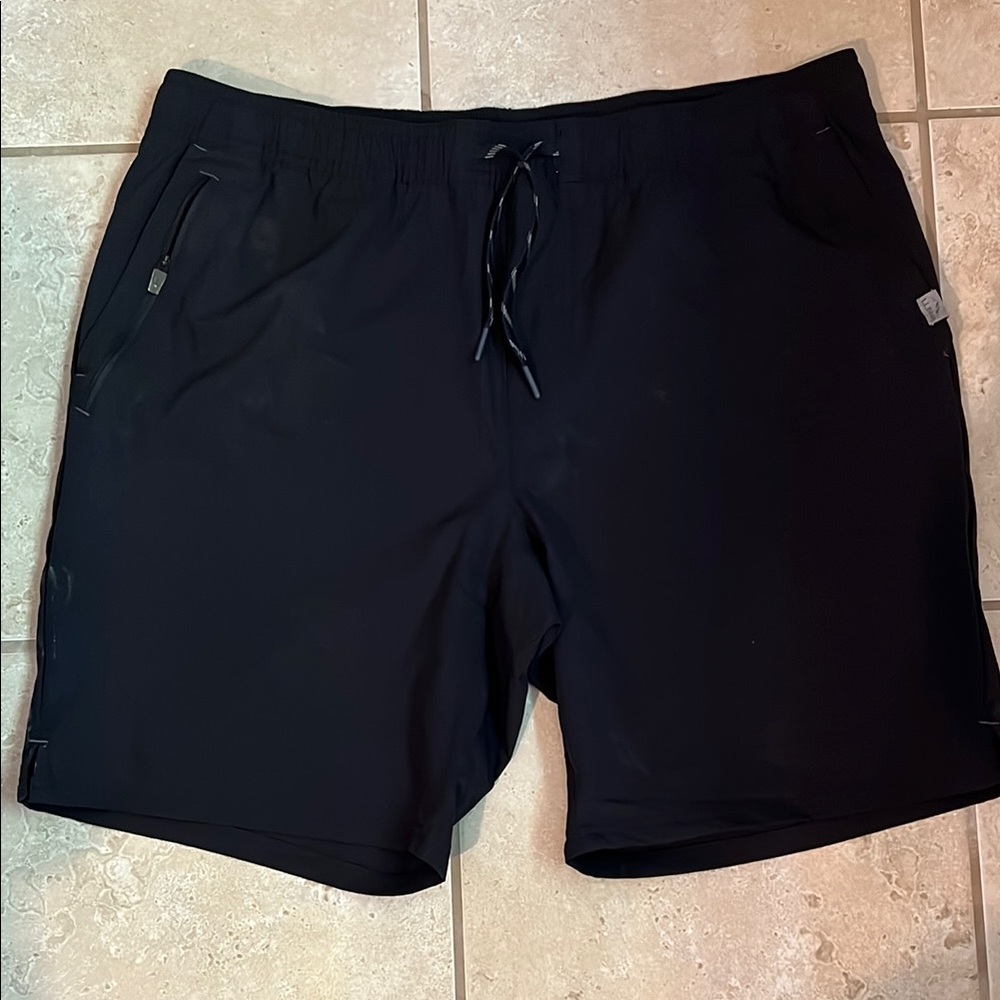 L.L. Bean Black Athletic Shorts with Drawstring Closure